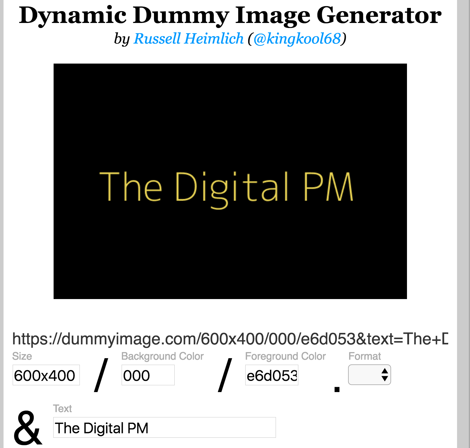 generate dummy image